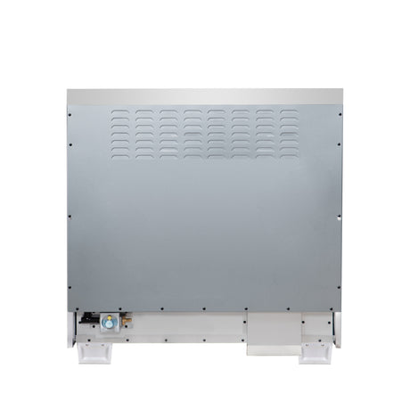 Forno Capriasca 36 Inch Freestanding French Door Dual Fuel Range in Black with Antique Brass Accessories, 6 Burners, True Convection Oven