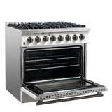 Forno Galiano 36" Freestanding Dual Fuel Range in White