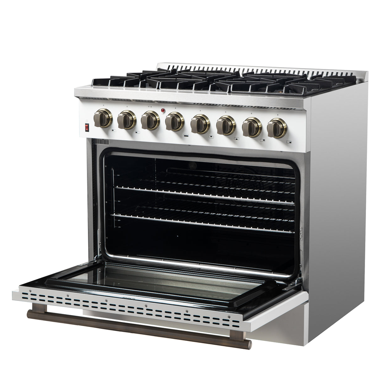 Forno Galiano 36" Freestanding Dual Fuel Range in White