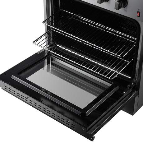 Forno Marco 30-Inch Dual Fuel Range, Stainless Steel, 4 Burners, 37,000 BTU, True Convection Oven, Energy Efficient