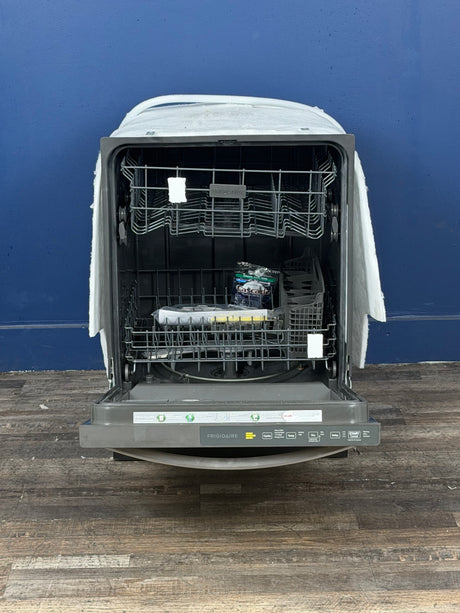 Frigidaire - 24 in Top Control Built in-Tall Tub 52 dBA Dishwasher with Plastic Tub in Stainless Steel with 4-cycles