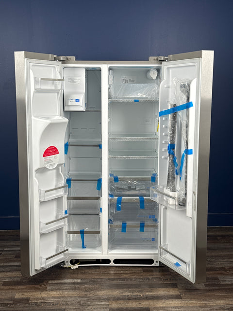 Frigidaire - Gallery 36 in. 22.3 cu. ft. Counter Depth Side-by-Side Refrigerator in Smudge-Proof Stainless Steel, ENERGY STAR