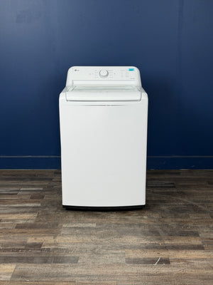 LG - 4.1 cu. ft. Top Load Washer in White with 4-way Agitator, NeveRust Drum, SlamProof Glass Lid, and True Balance