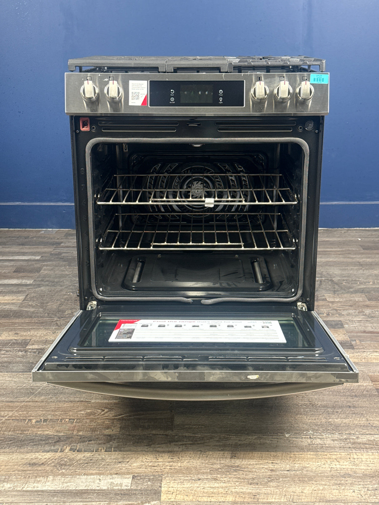 Frigidaire - Gallery 30 in. 6 cu. ft. 5 Burner Slide-In Gas Range with Total Convection and Air Fry, Smudge Proof Stainless Steel