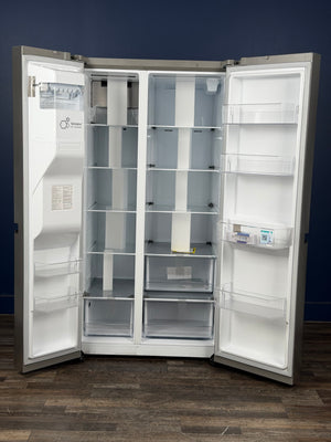 LG - 27 cu. ft. Side by Side Smart Refrigerator w/ Craft Ice, External Ice and Water Dispenser in PrintProof Stainless Steel