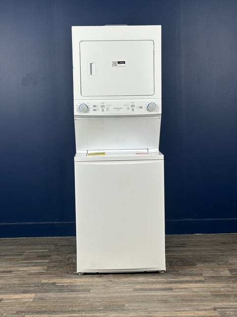 Frigidaire - 3.9 cu. ft. Washer and 5.5 cu. ft. Electric Dryer Combo in White with Quick Wash & Dry Cycle and MaxFill Wash Cycle