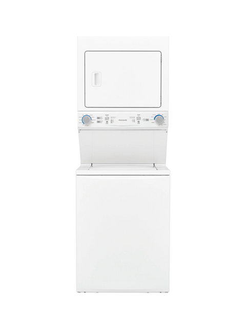 Frigidaire - 3.9 cu. ft. Washer and 5.5 cu. ft. Electric Dryer Combo in White with Quick Wash & Dry Cycle and MaxFill Wash Cycle