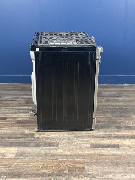 Frigidaire - Gallery 30 in. 6 cu. ft. 5 Burner Slide-In Gas Range with Total Convection and Air Fry, Smudge Proof Stainless Steel
