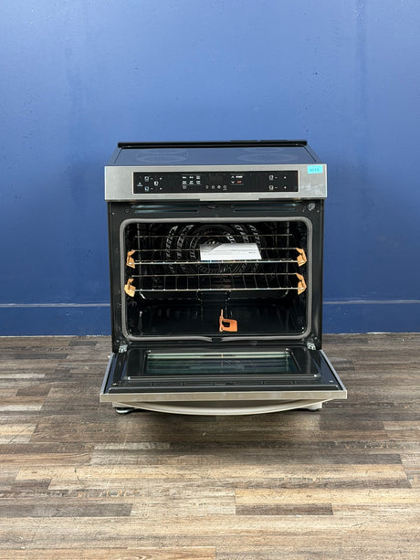 Frigidaire - 30 in 5.3 cu.ft. 4-Burner Element Slide-In Front Control Self-Cleaning Induction Range w/ Convection in Stainless Steel