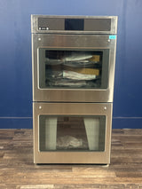 GE Cafe - Cafe 27 in. Smart Double Electric Wall Oven with Self-Cleaning and Convection Upper Oven in Stainless Steel