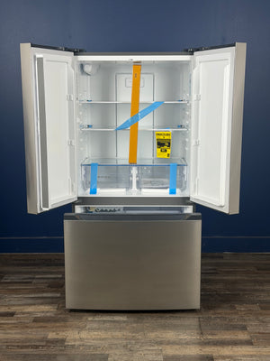 Frigidaire - 35 in. 20 cu. ft. Counter-Depth French Door Refrigerator in Stainless Steel Look with CrispSeal Crispers