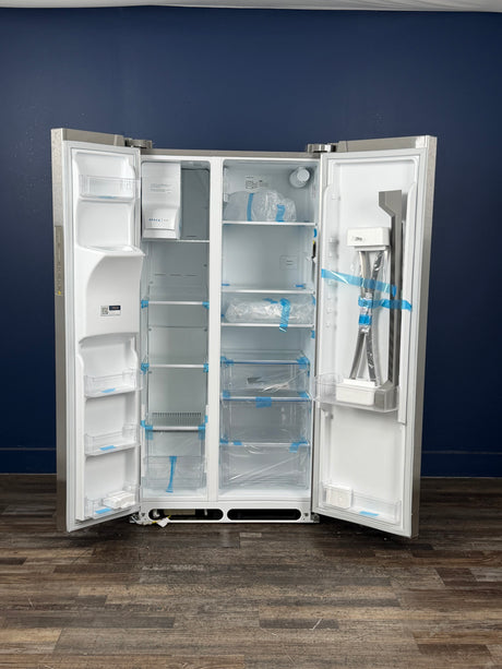 Frigidaire - 36.1 in. 22.3 cu. ft. Counter Depth Side-by-Side Refrigerator in Stainless Steel