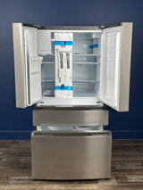 Frigidaire - 36 in. 26 cu. ft. Standard-Depth 4-Door French Door Refrigerator in Fingerprint-Resistant Stainless Steel Look