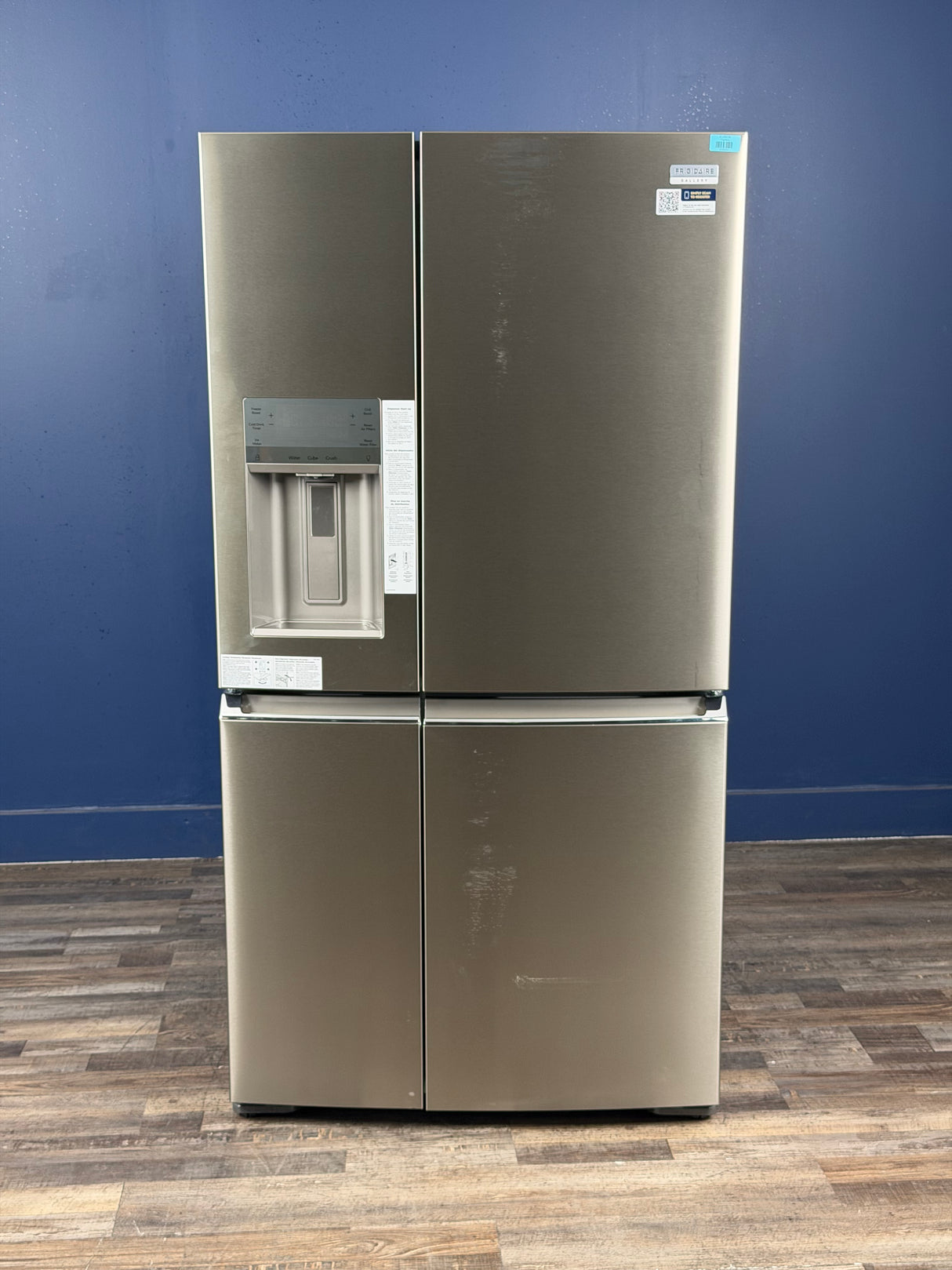 Frigidaire - Gallery 36 in. 22 cu. ft. Counter-Depth 4-Door Refrigerator in Smudge-Proof Stainless Steel, ENERGY STAR
