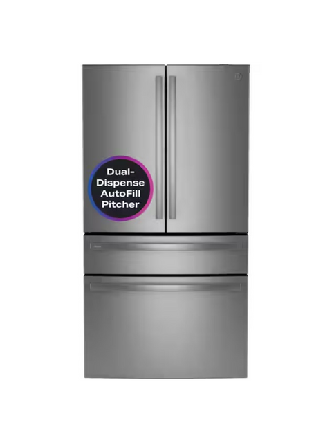 GE Profile - Profile 28.7 cu. ft. 4-Door French Door Refrigerator in Stainless Steel with Dual-Dispense Autofill Pitcher
