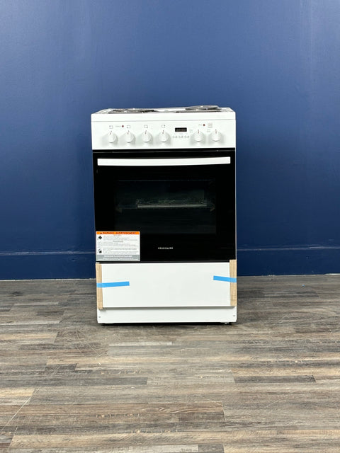 Frigidaire - 24 in. 1.9 cu. ft. 5-Burner Element Freestanding Electric Range with Manual Clean in White