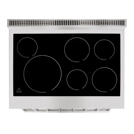 Forno Paolo 36 Inch Freestanding Electric Range, Stainless Steel, 5.44 cu.ft, True Convection Oven, Energy Efficient