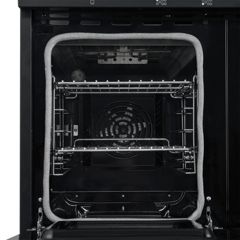 Forno Paolo 48 Inch Freestanding Electric Range in Black with Antique Brass, 6.7 cu.ft, True Convection Oven, Energy Efficient