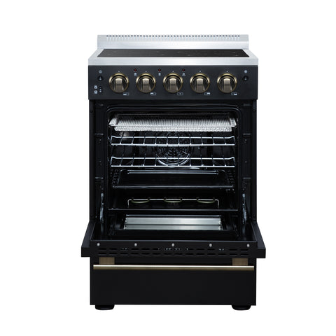 Forno Loiano 24 Inch Freestanding Electric Range in Black