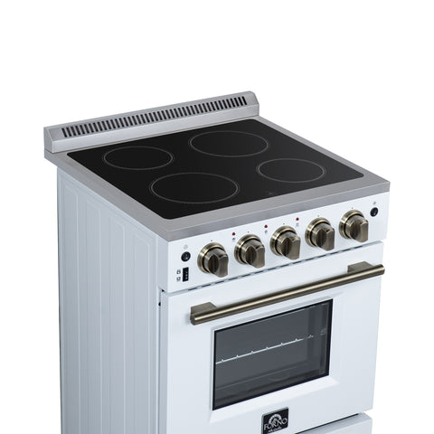 Forno Loiano 24 Inch Freestanding Electric Range in White