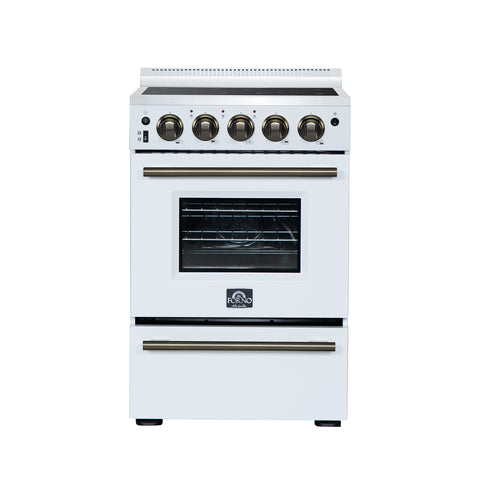 Forno Loiano 24 Inch Freestanding Electric Range in White