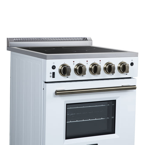 Forno Loiano 24 Inch Freestanding Electric Range in White