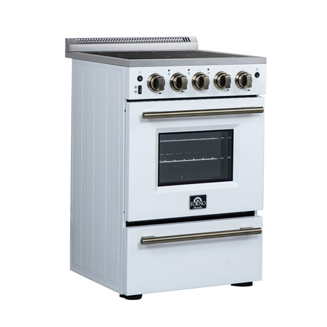 Forno Loiano 24 Inch Freestanding Electric Range in White