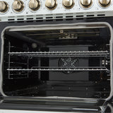 Forno Paolo 30-Inch Freestanding Electric Range, White, 4.38 cu.ft, True Convection Oven, Energy Efficient