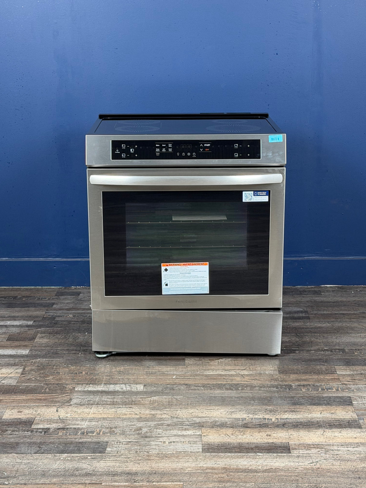 Frigidaire - 30 in 5.3 cu.ft. 4-Burner Element Slide-In Front Control Self-Cleaning Induction Range w/ Convection in Stainless Steel