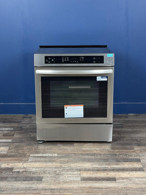Frigidaire - 30 in 5.3 cu.ft. 4-Burner Element Slide-In Front Control Self-Cleaning Induction Range w/ Convection in Stainless Steel