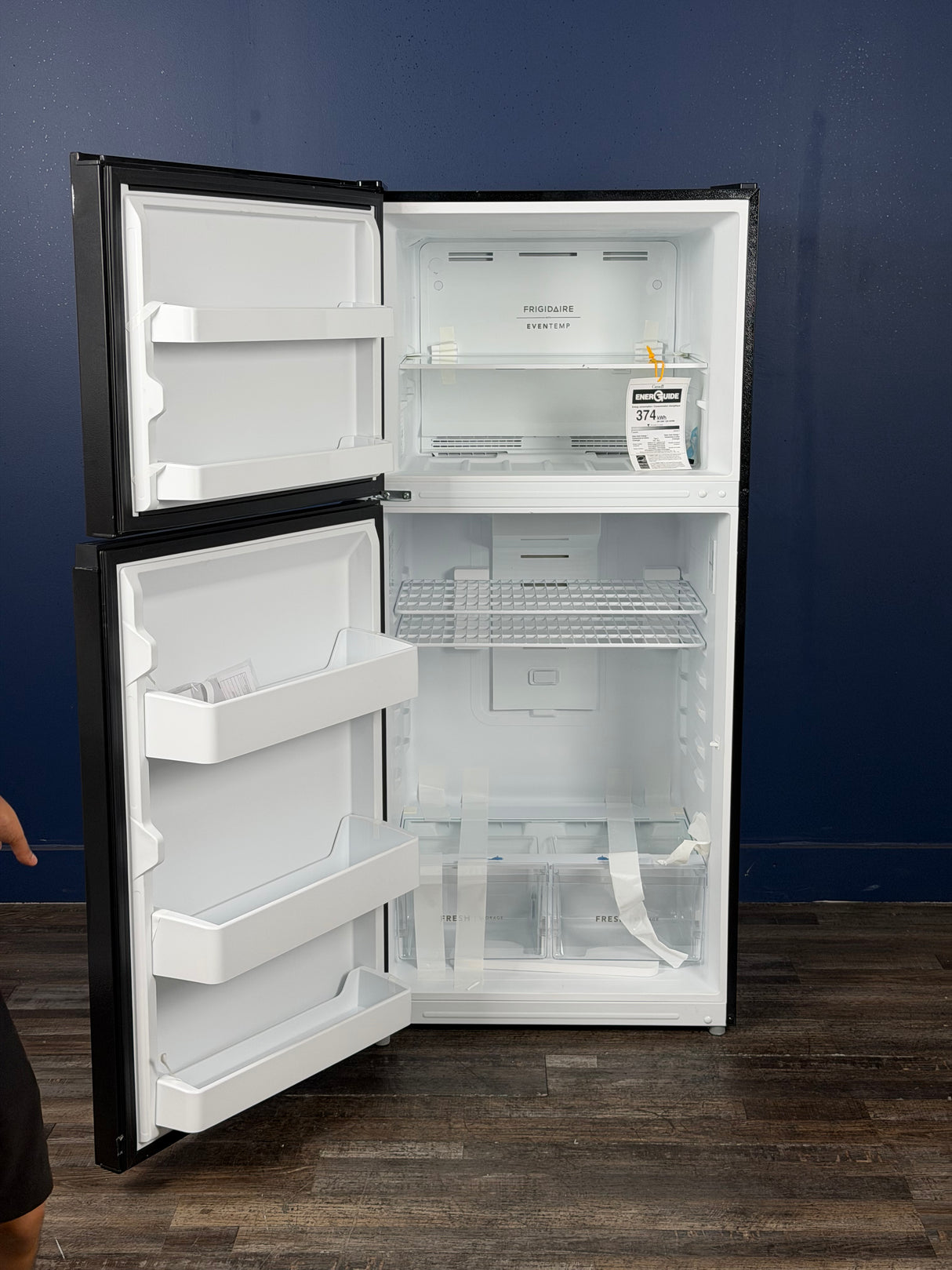 Frigidaire - 29.7 in 19 cu. ft. Standard Depth Garage Ready Top Freezer Refrigerator in Black with Precision Temperature Control
