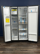 GE - 25.3 cu. ft. Side by Side Refrigerator in Fingerprint Resistant Stainless Steel, Standard Depth