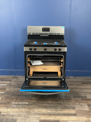 Frigidaire - 30 in. 5 Burner Freestanding Gas Range in Stainless Steel with Quick Boil and Even Baking Technology