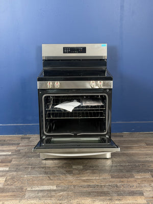 Frigidaire - 30 in. 5.3 cu. ft. 5 Element Freestanding Self-Cleaning Electric Range in Stainless Steel with Air Fry