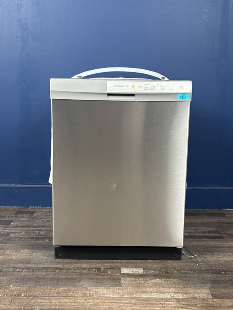 Frigidaire - 24 in Front Control Built-In Tall Tub Dishwasher in Stainless Steel with 4-cycles and DishSense Sensor Technology