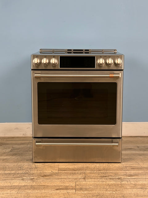 GE Cafe - 30 in. 5 Burner Element Slide-In Smart Induction Range with Convection in Stainless Steel, Self Clean