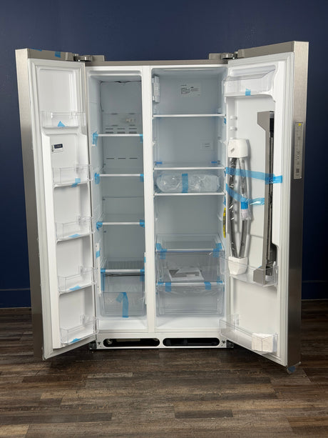 Frigidaire - 36 in. 26 cu. ft. Standard Depth Side-by-Side Refrigerator in Stainless Steel with CrispSeal Crispers