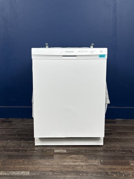 Frigidaire - 24 In. in. Front Control Built-In Tall Tub Dishwasher in White with 3-Cycles, 55 dBA