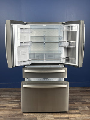 GE Profile - Profile 27.9 cu. ft. Smart 4-Door French Door Refrigerator with Door-in-Door in Fingerprint Resistant Stainless Steel