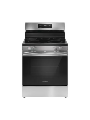 Frigidaire - 30 in. 5.3 cu. ft. 5 Element Freestanding Self-Cleaning Electric Range in Stainless Steel with Air Fry