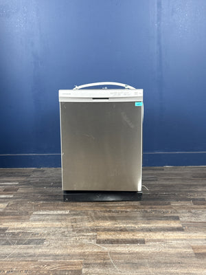 Frigidaire - 24 in Front Control Built-In Tall Tub Dishwasher in Stainless Steel with 4-cycles and DishSense Sensor Technology