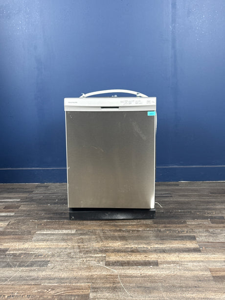 Frigidaire - 24 in Front Control Built-In Tall Tub Dishwasher in Stainless Steel with 4-cycles and DishSense Sensor Technology