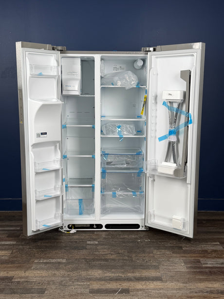 Frigidaire - 36.1 in. 22.3 cu. ft. Counter Depth Side-by-Side Refrigerator in Stainless Steel