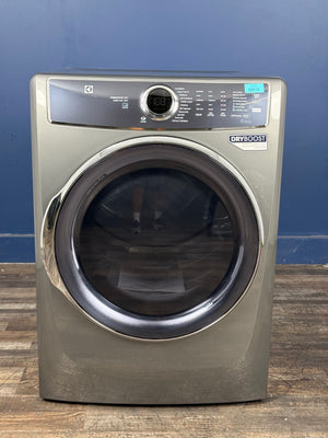 Electrolux - 8 cu. ft. Titanium Front Load Perfect Steam Gas Dryer with Predictive Dry and Instant Refresh