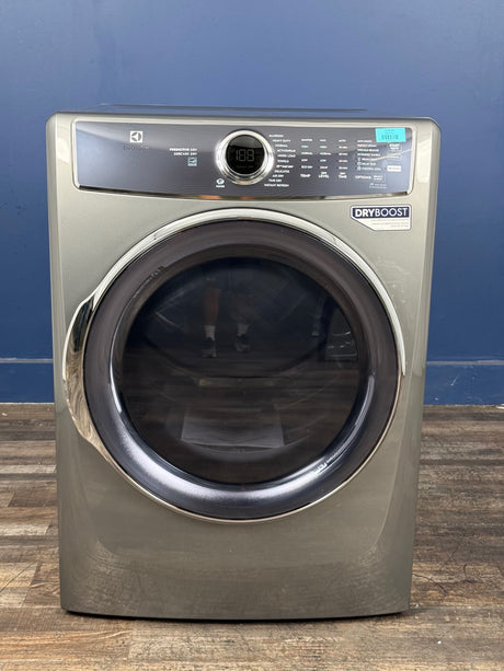 Electrolux - 8 cu. ft. Titanium Front Load Perfect Steam Gas Dryer with Predictive Dry and Instant Refresh