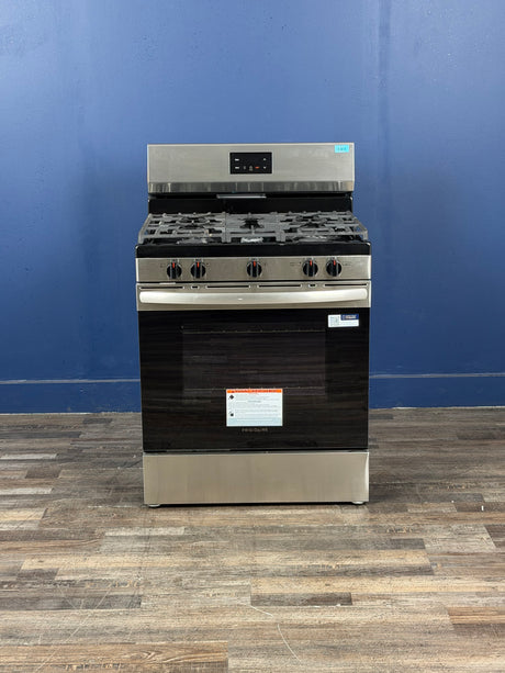 Frigidaire - 30 in. 5 Burner Freestanding Gas Range in Stainless Steel with Quick Boil and Even Baking Technology