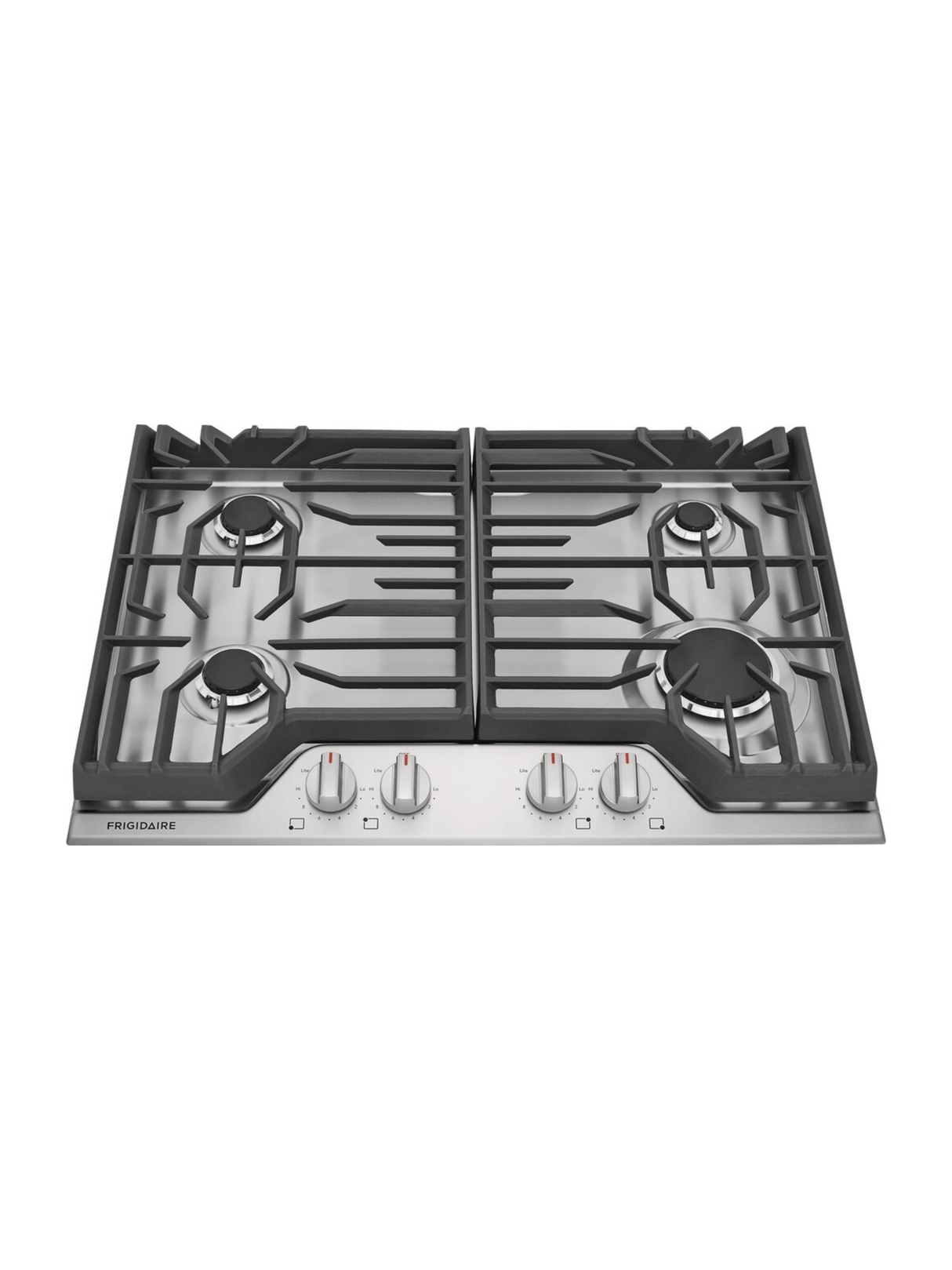 Frigidaire - 30 in. Gas Cooktop in Stainless Steel with 4-Burners, including Quick Boil and Simmer Burner
