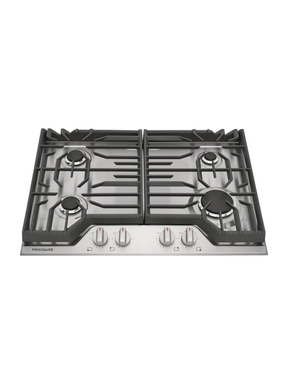 Frigidaire - 30 in. Gas Cooktop in Stainless Steel with 4-Burners, including Quick Boil and Simmer Burner
