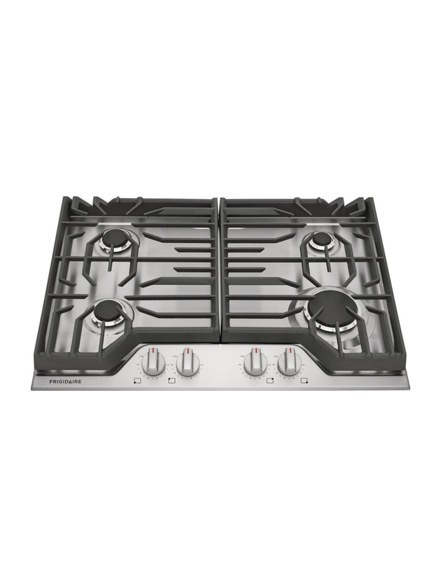 Frigidaire - 30 in. Gas Cooktop in Stainless Steel with 4-Burners, including Quick Boil and Simmer Burner
