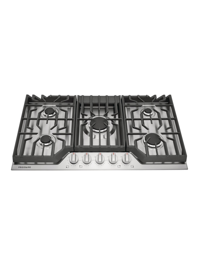 Frigidaire - 36 in. Gas Cooktop in Stainless Steel with 5-Burners, including Quick Boil and Simmer Burner